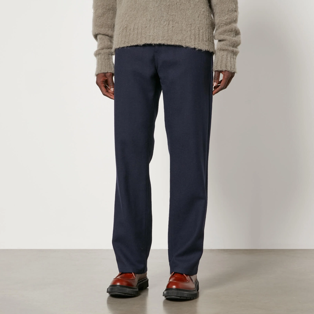 AMI Paris Wool Straight-Leg Trousers - XL